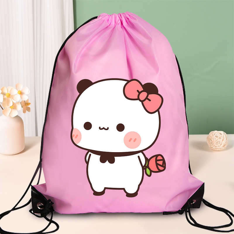 Women Fashion Drawing - Bubu Dudu Cute Bear Polyester Drawstring