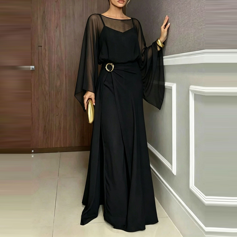 Women'S Fashion Vintage Off Shoulder Long Sleeve Jumpsuit - Women Casual Long Sleeve Solid Draped