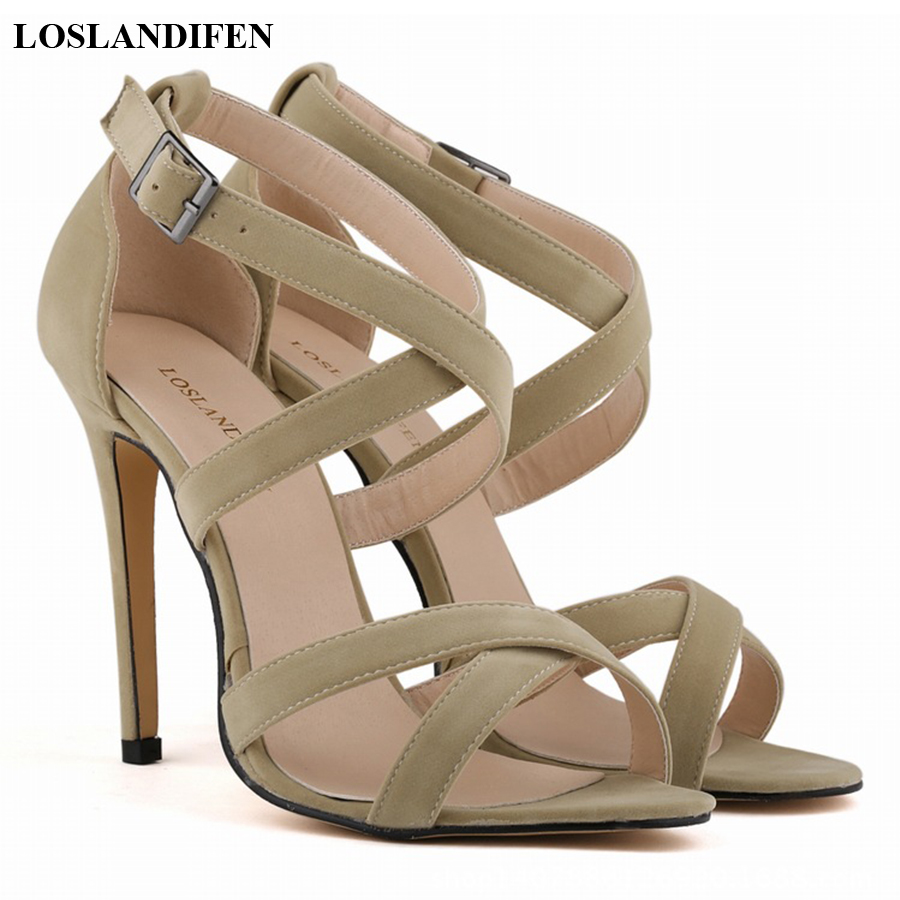 Spaghetti Strap Dress - Star Style Open Toe Women Sandals