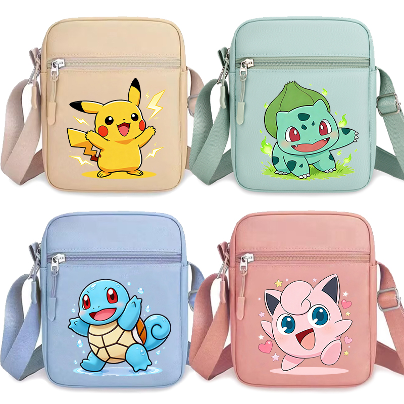 Women Fashion Drawing - Pokemons Nylon Phone Storage Pouch Pikachu