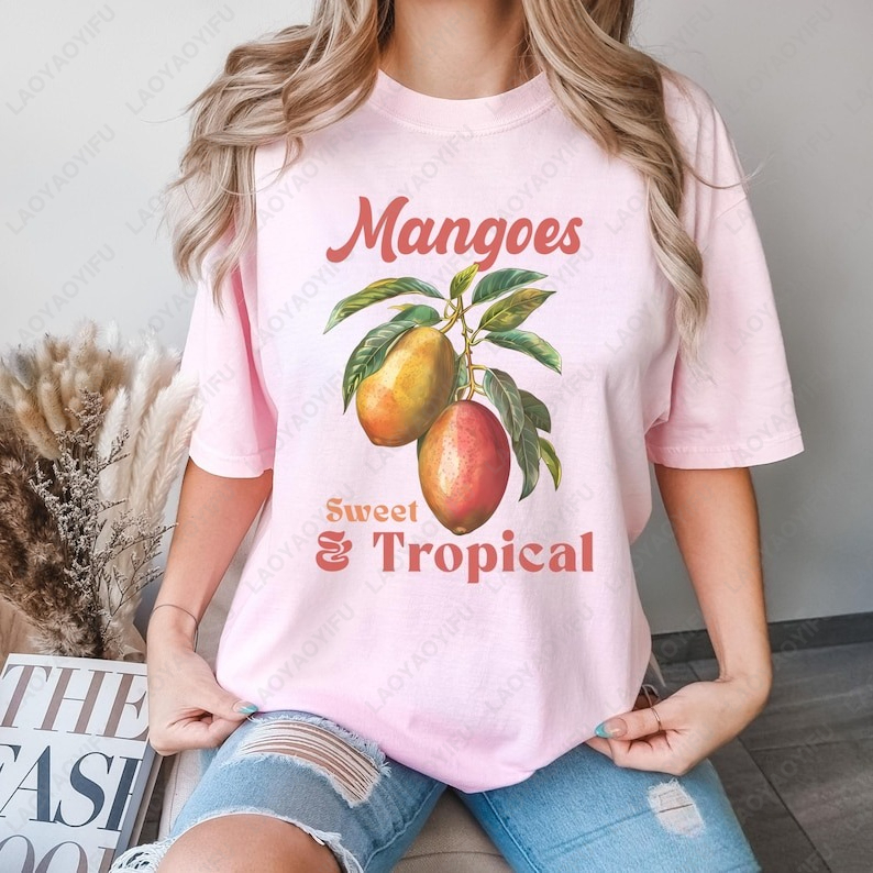 Women'S Fashion Market Size - Retro Mangoes Exotic Summer Fruit Lover