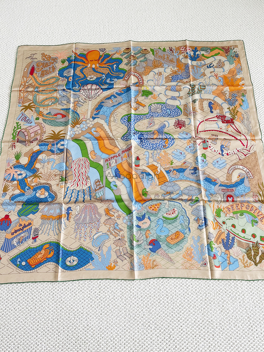 Women'S Fashion Day - Large Silk Scarf Wraps Luxury Brand
