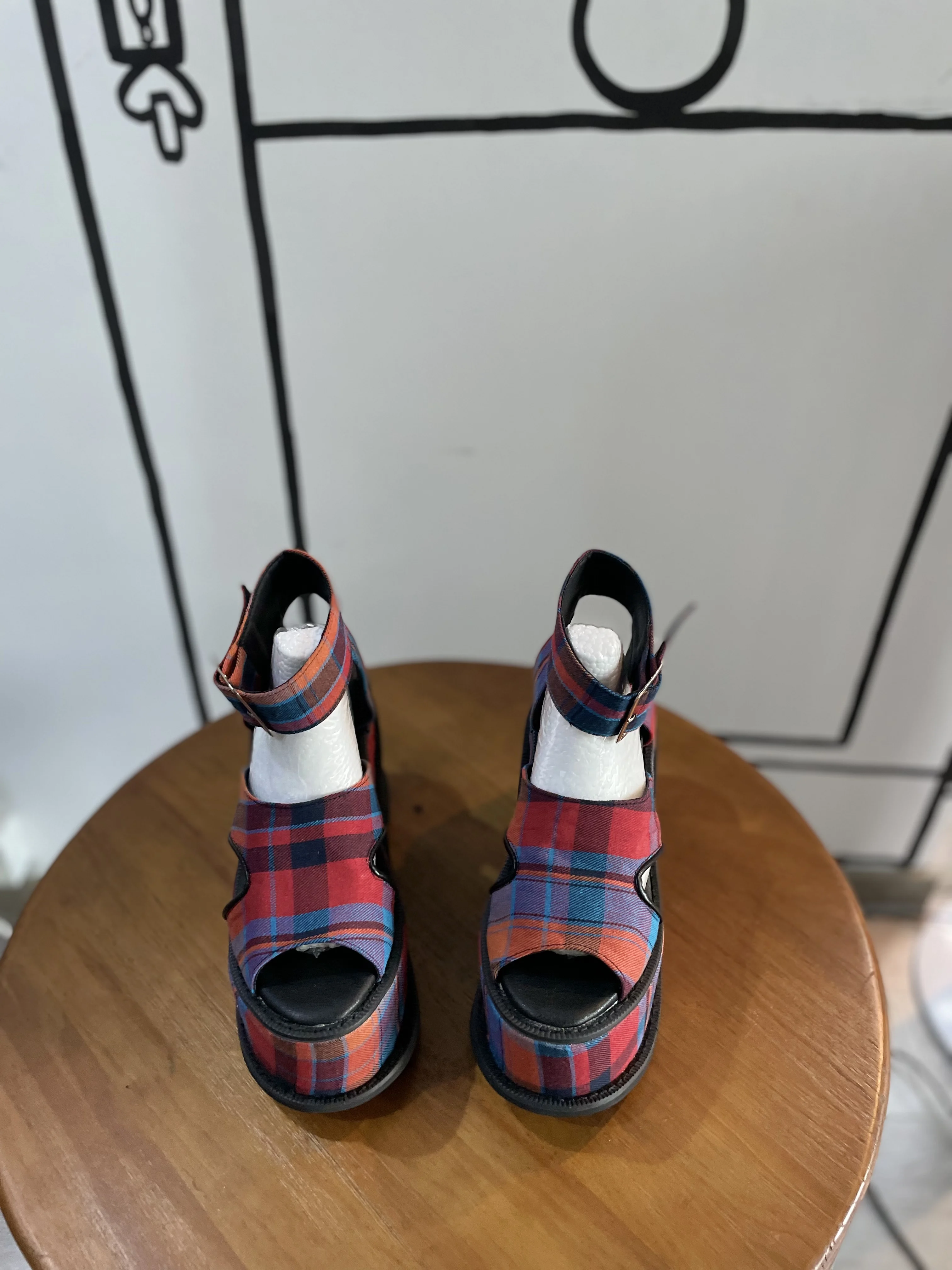 Platform Plaid Buckle Strap Sa – обзор и цена Women'S Fashion Show