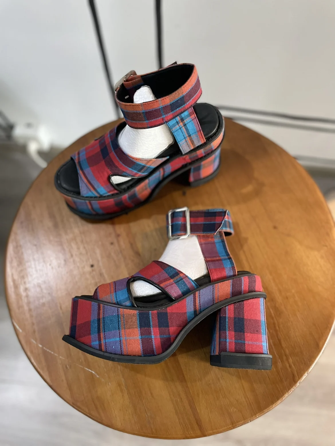 Platform Plaid Buckle Strap Sa – обзор и цена Women'S Fashion Show