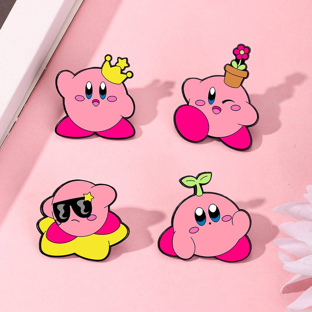 4pcs Kirby Enamel Lapel Pins S – обзор и цена Women Fashion Drawing