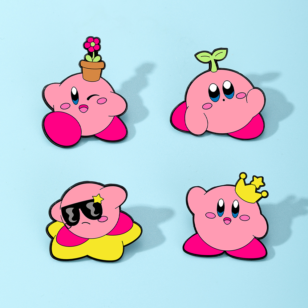 4pcs Kirby Enamel Lapel Pins S – обзор и цена Women Fashion Drawing
