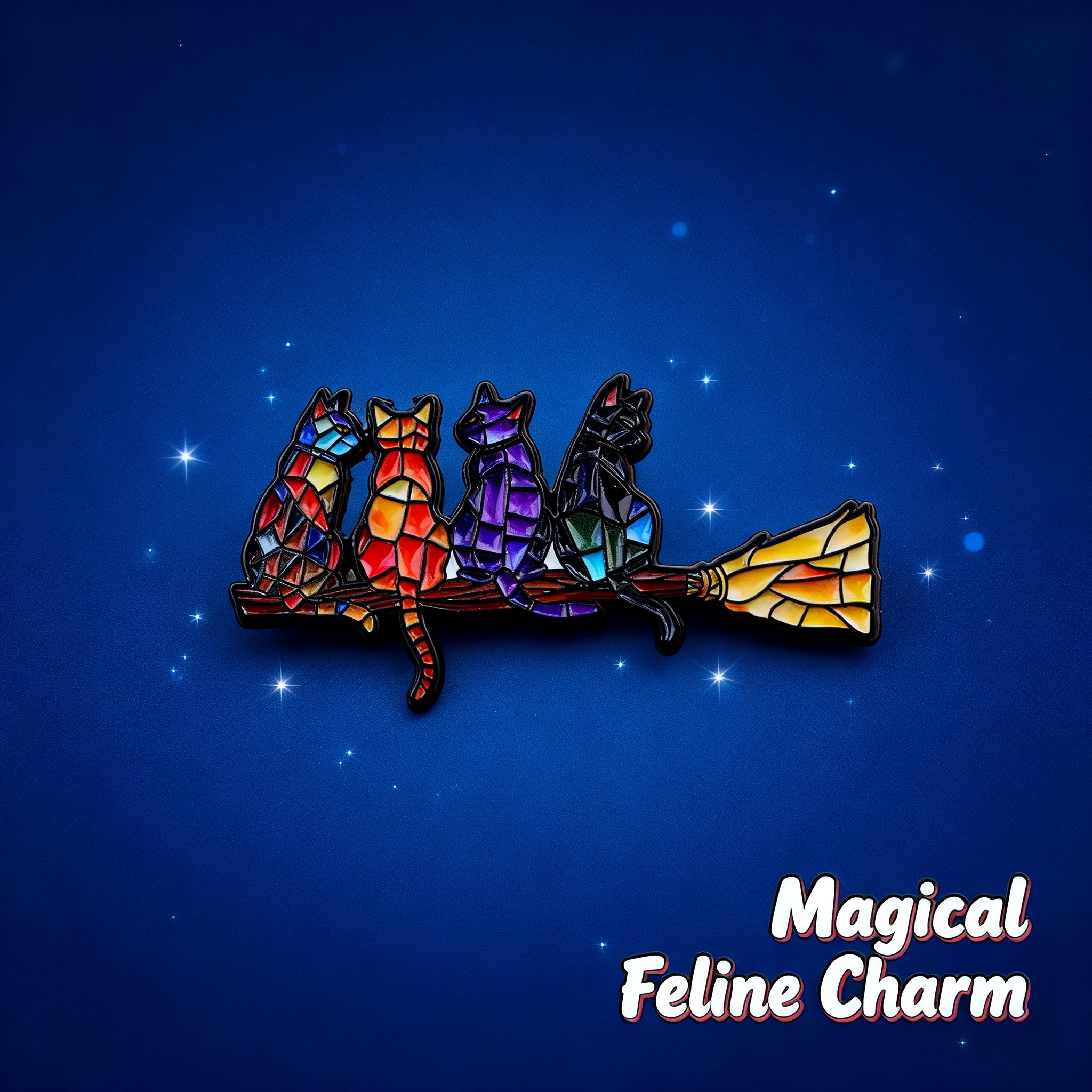 Colorful Cat Enamel Pin Witch  – обзор и цена Women Fashion Hats