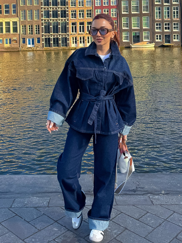 TRAFZA Women Pants Suit Fashio – обзор и цена Women'S Fashion Denim Jacket