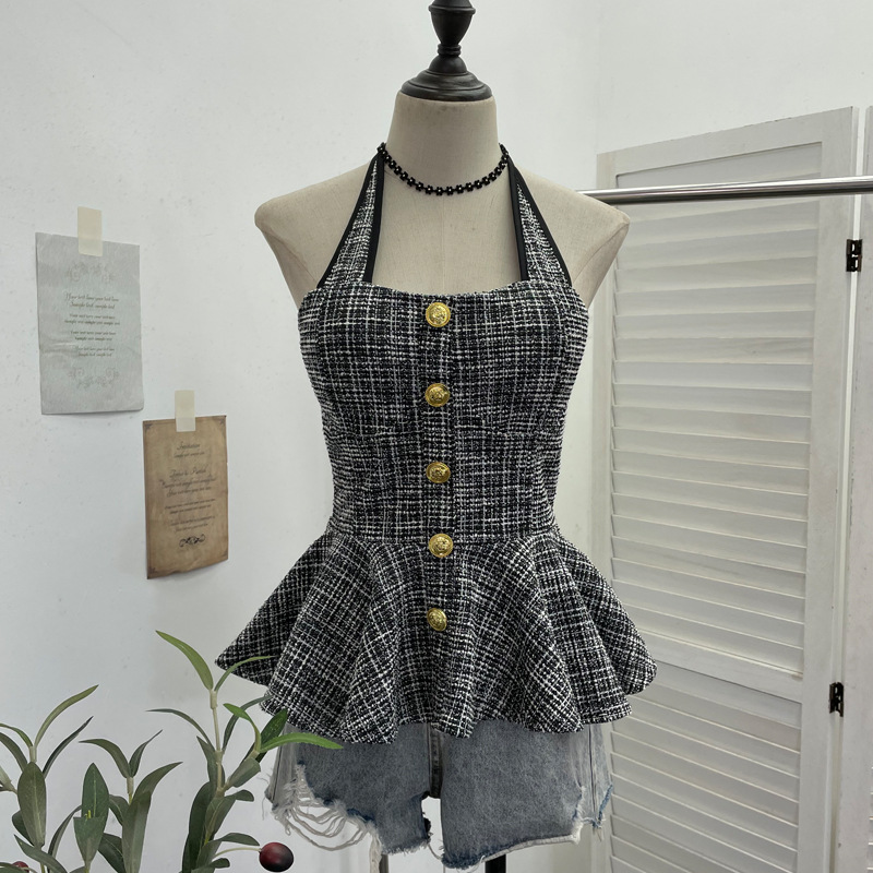 ISAROSE Tweed Halter Tops for  – обзор и цена Women'S Fashion Umbrella
