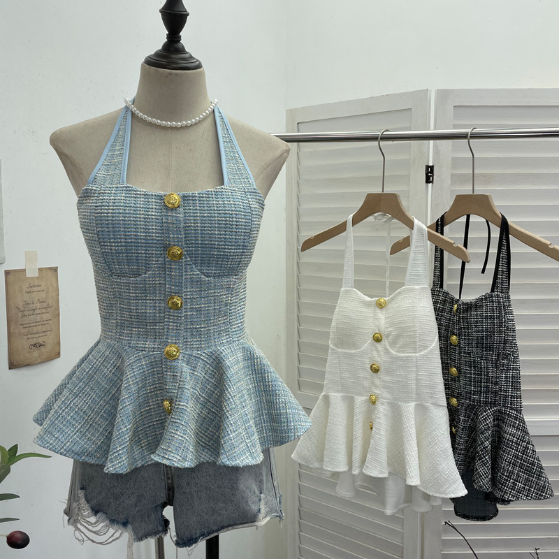 ISAROSE Tweed Halter Tops for  – обзор и цена Women'S Fashion Umbrella