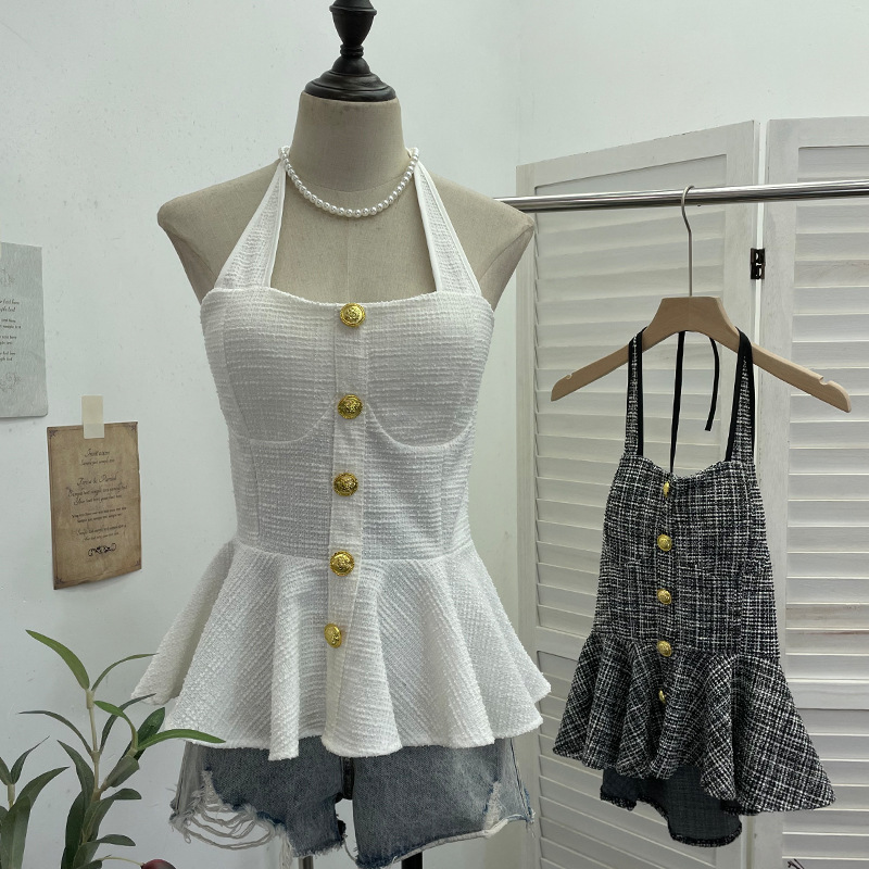 ISAROSE Tweed Halter Tops for  – обзор и цена Women'S Fashion Umbrella