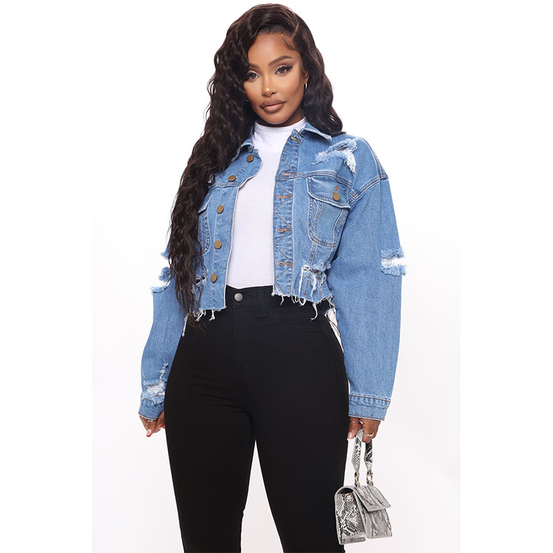 Washed Ripped Denim Short Jack – обзор и цена Women'S Fashion Denim Jacket
