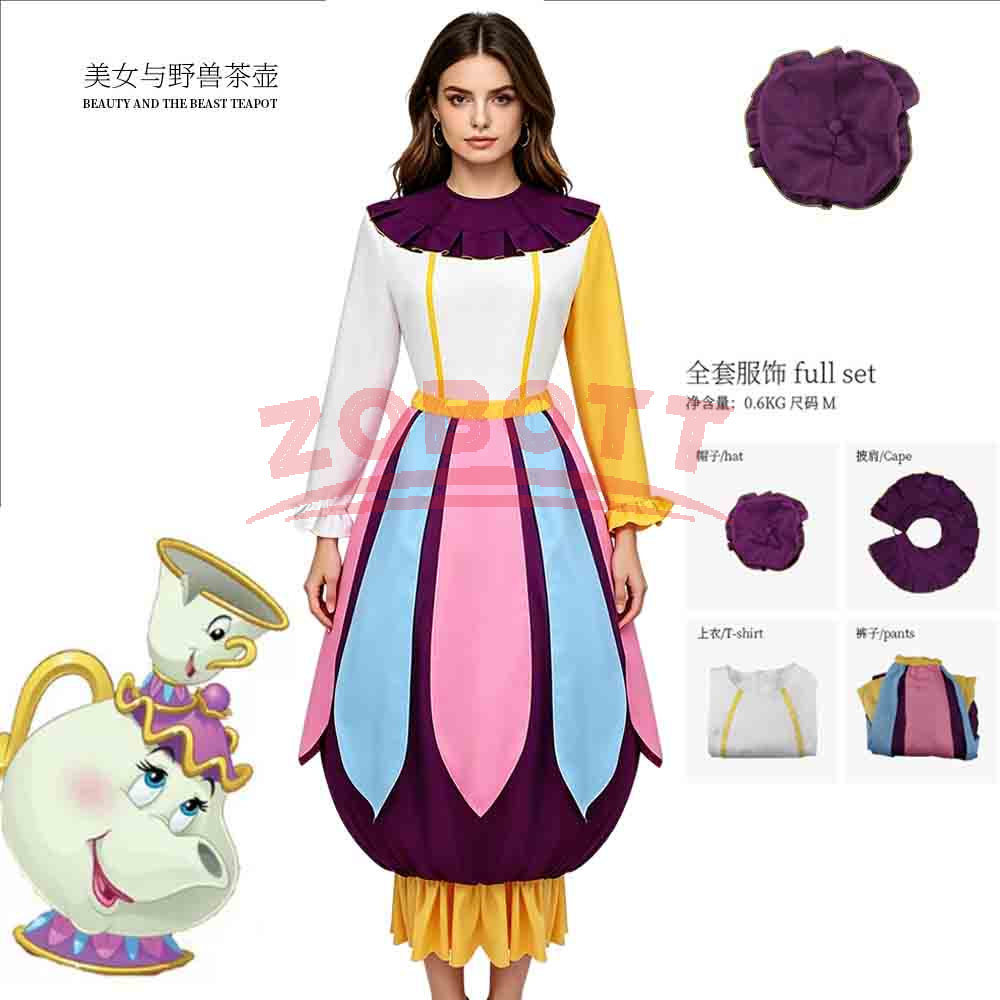 Tea Pot Mrs Potts Cosplay Long – обзор и цена Women Fashion Hats