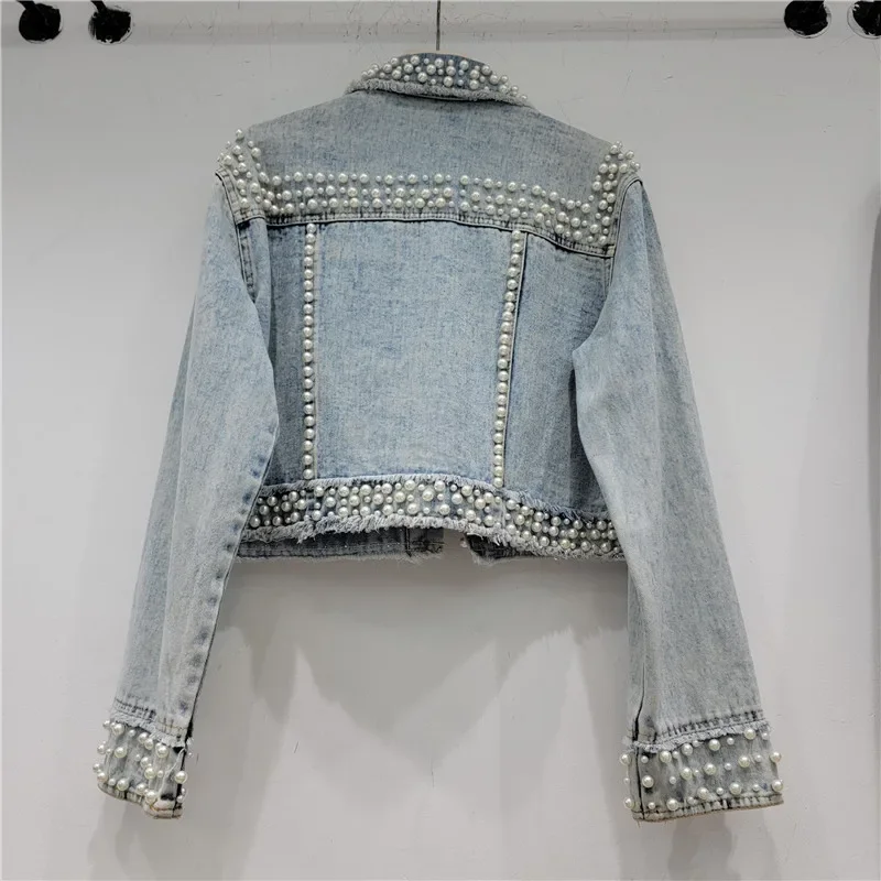 Autumn Women Fashion Pearl Bea – обзор и цена Women'S Fashion Denim Jacket