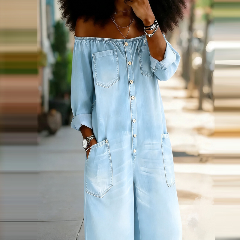 Women Fashion Street Long Slee – обзор и цена Women'S Fashion Vintage Off Shoulder Long Sleeve Jumpsuit