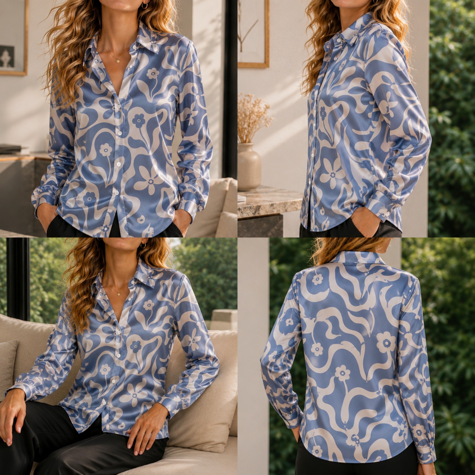 Women Green Satin Blouse White – обзор и цена Women Top Fashion