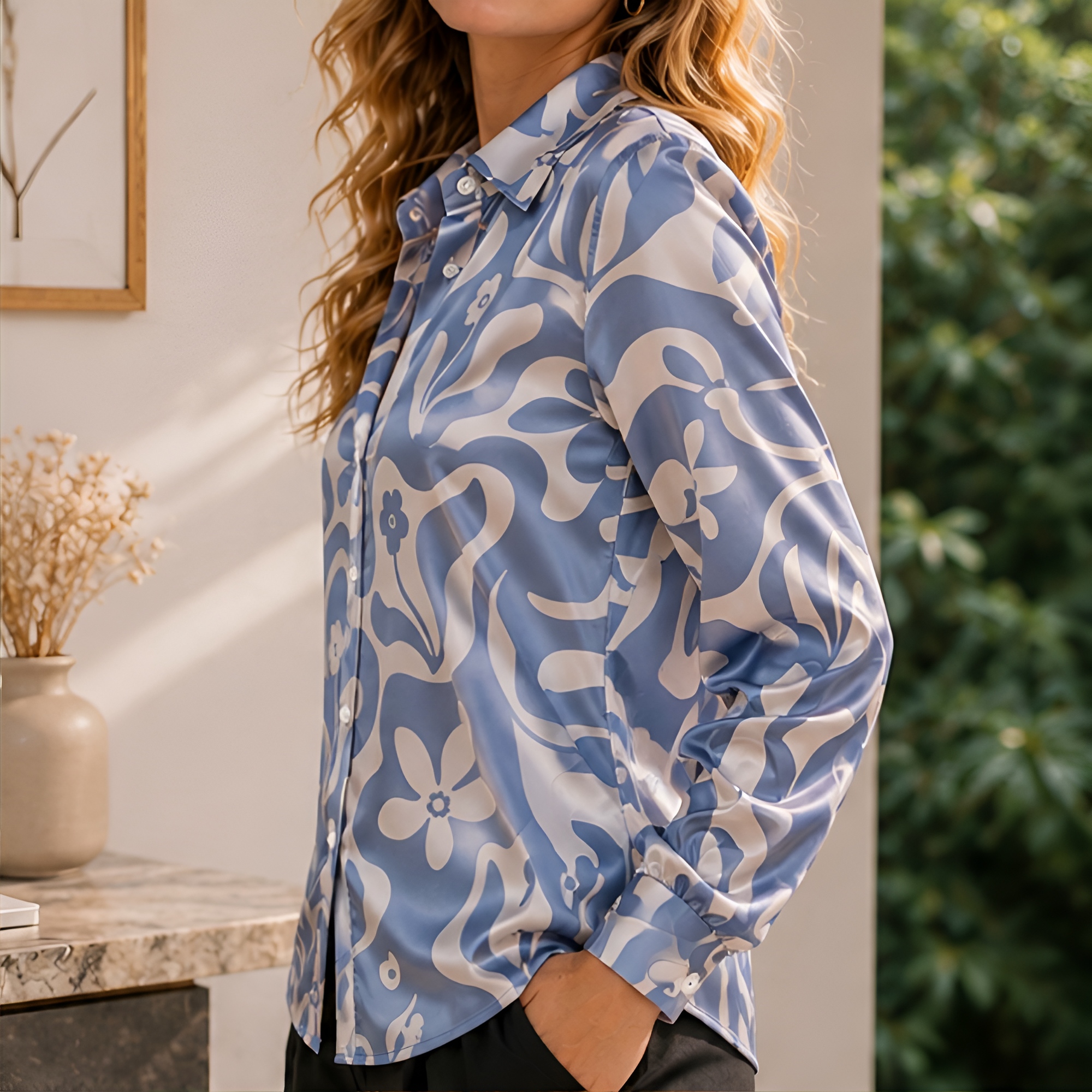 Women Green Satin Blouse White – обзор и цена Women Top Fashion
