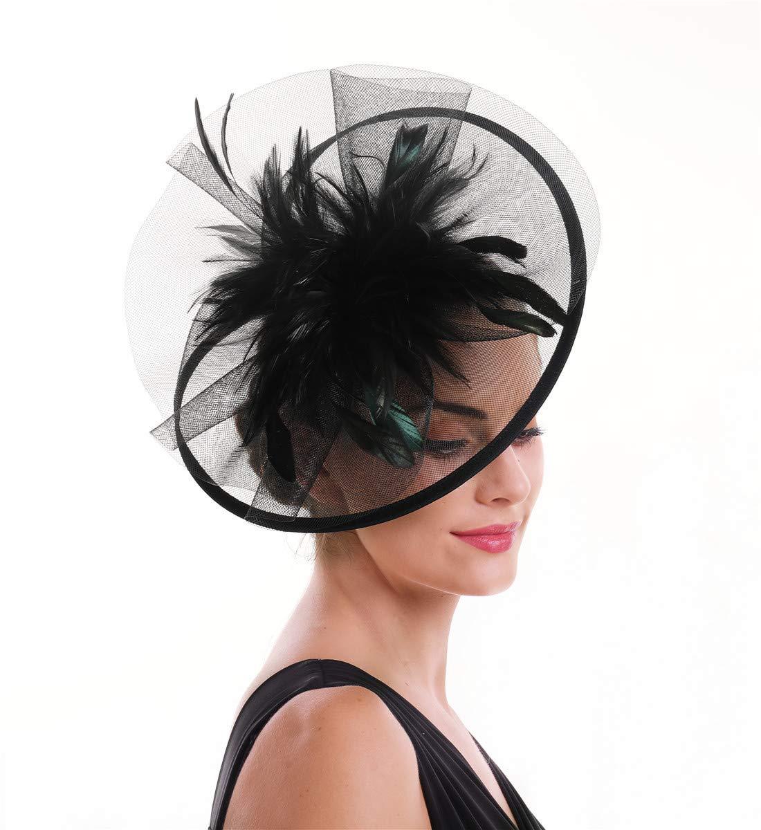 Women Feather Fascinator Hat M – обзор и цена Women'S Fashion Kentucky Derby