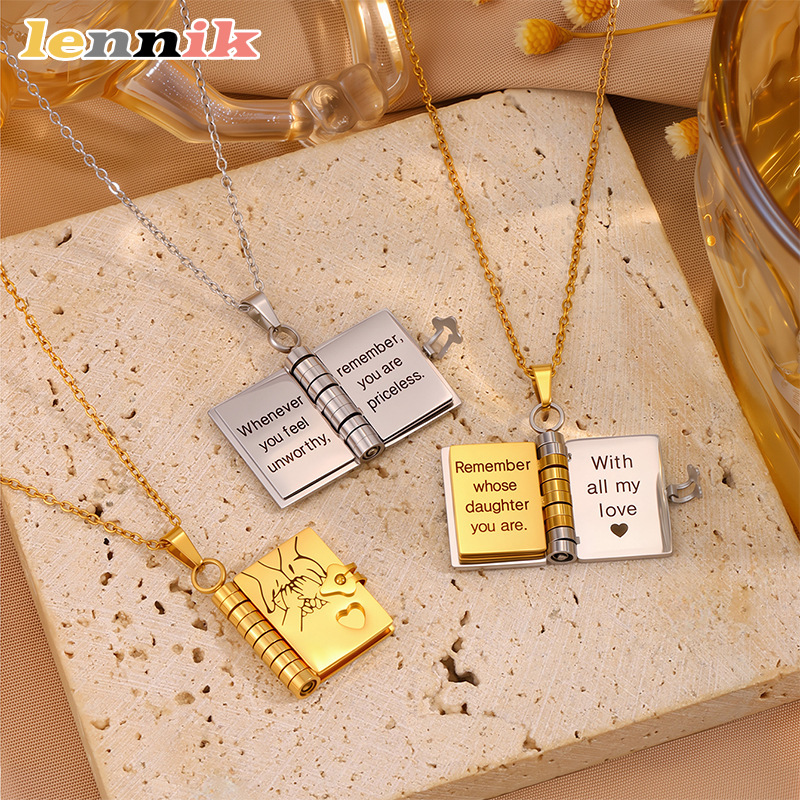 LENNIK Openable Book Necklace, – обзор и цена Women Fashion Open Now
