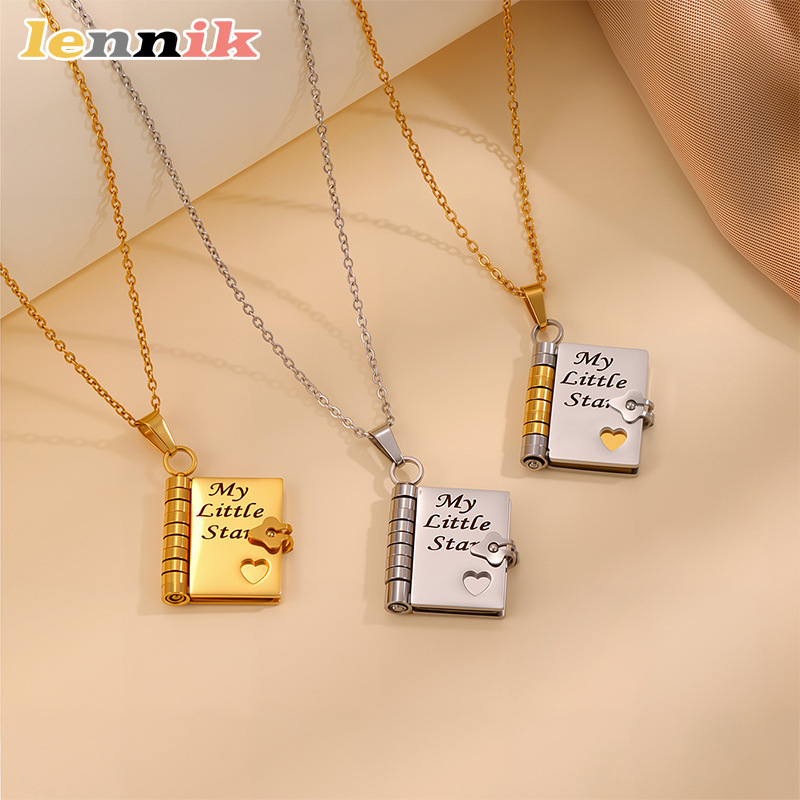 LENNIK Openable Book Necklace, – обзор и цена Women Fashion Open Now