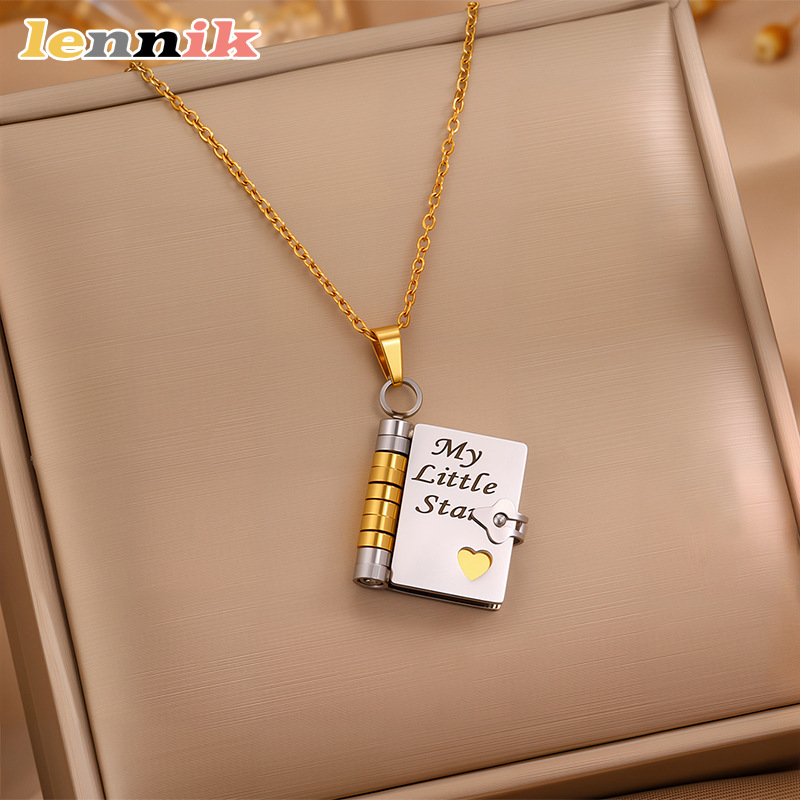 LENNIK Openable Book Necklace, – обзор и цена Women Fashion Open Now