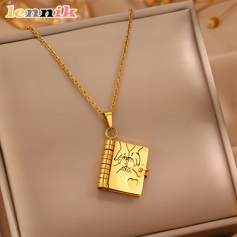 LENNIK Openable Book Necklace, – обзор и цена Women Fashion Open Now