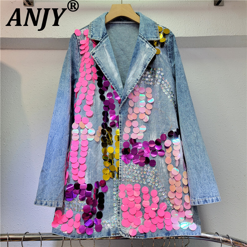 ANJY Autumn New Women Ins Tren – обзор и цена Women'S Fashion Denim Jacket