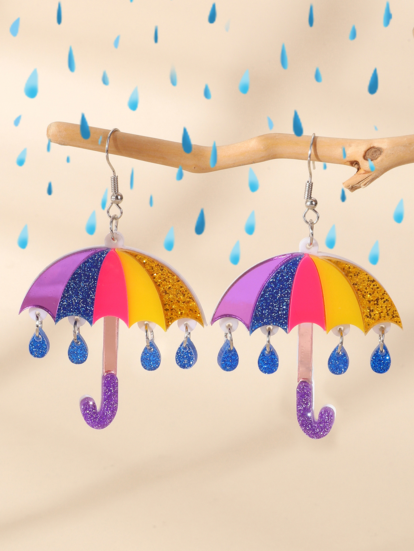 1pair Cute Acrylic Rainbow Col – обзор и цена Women'S Fashion Umbrella