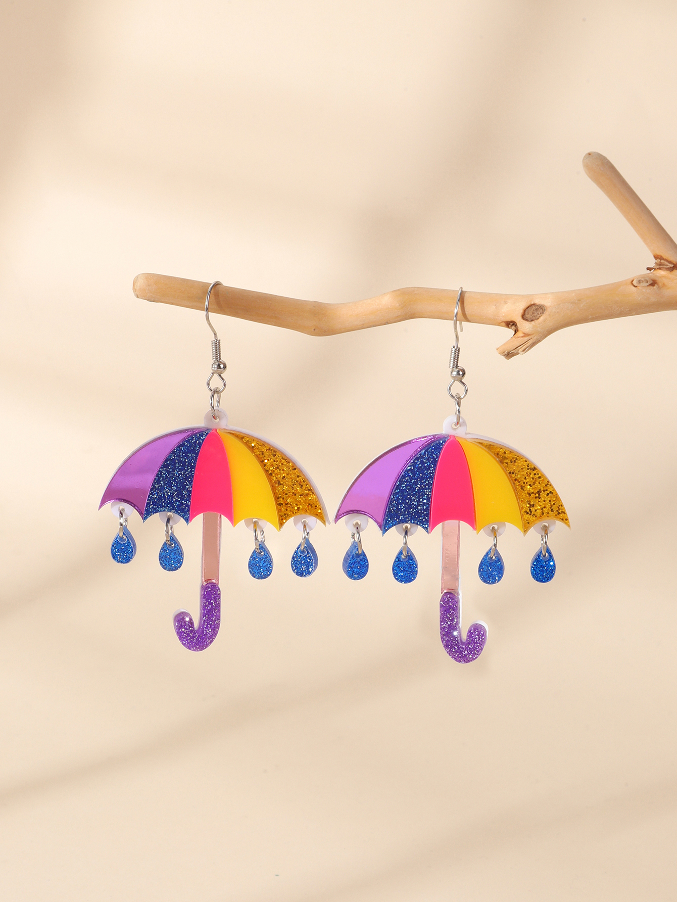 1pair Cute Acrylic Rainbow Col – обзор и цена Women'S Fashion Umbrella