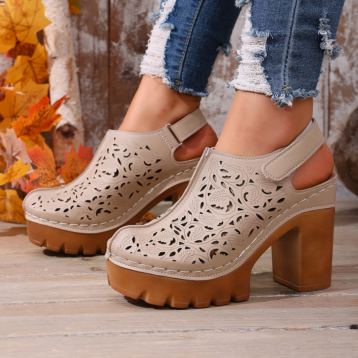 Large Size Women's Thick Heel  – обзор и цена Women Fashion Hats
