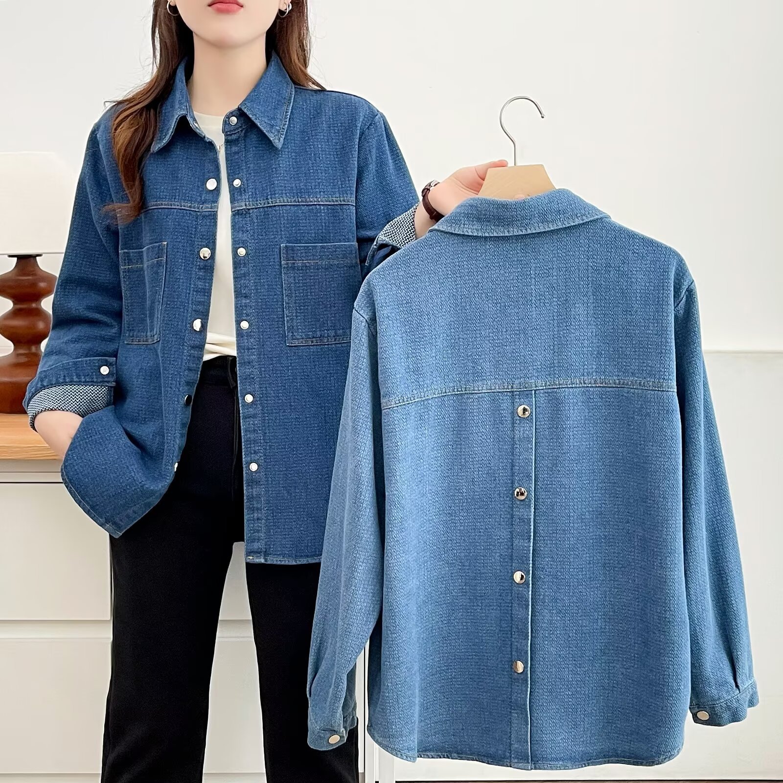 Plus Size Women's Blouses 2025 – обзор и цена Women'S Fashion Denim Jacket