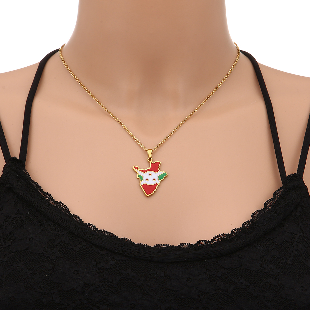 Burundi Map Flag Pendant Neckl – обзор и цена Women'S Fashion Guide