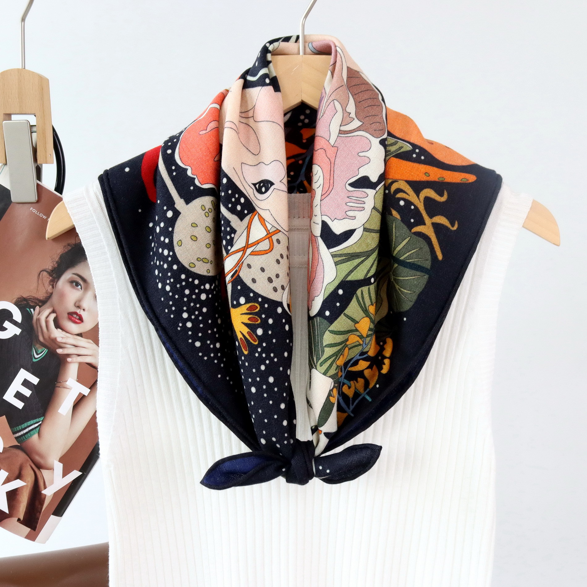 Double Print Scarf Hand Rolled – обзор и цена Women'S Fashion Day