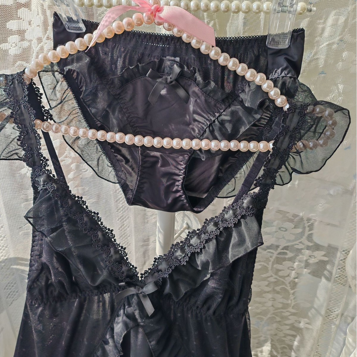 Women Black Ice Silk Nightgown – обзор и цена Spaghetti Strap Dress