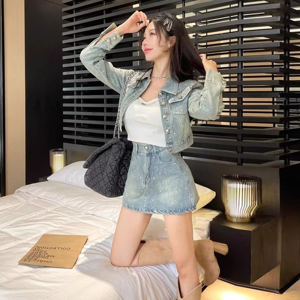 Korean Fashion Diamond Tempera – обзор и цена Women'S Fashion Denim Jacket