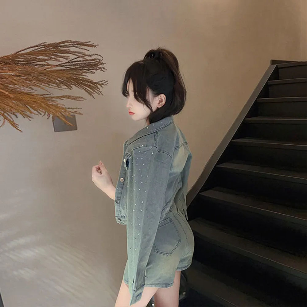 Korean Fashion Diamond Tempera – обзор и цена Women'S Fashion Denim Jacket