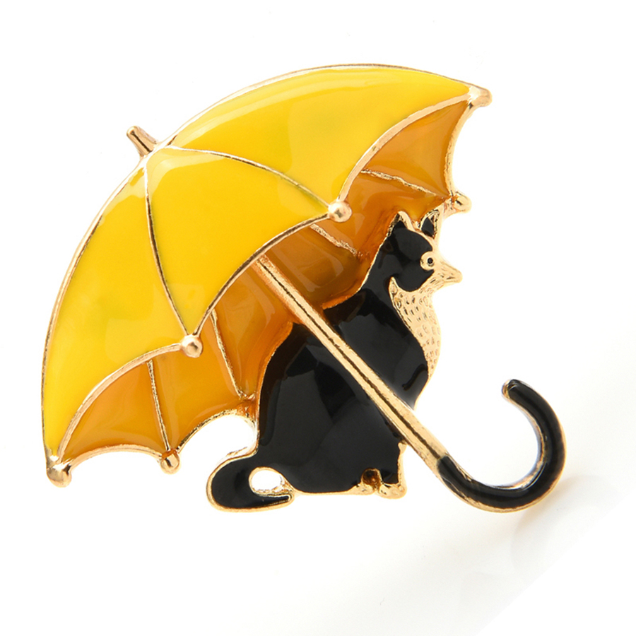 Cute Cat Under Umbrella Brooch – обзор и цена Women'S Fashion Umbrella