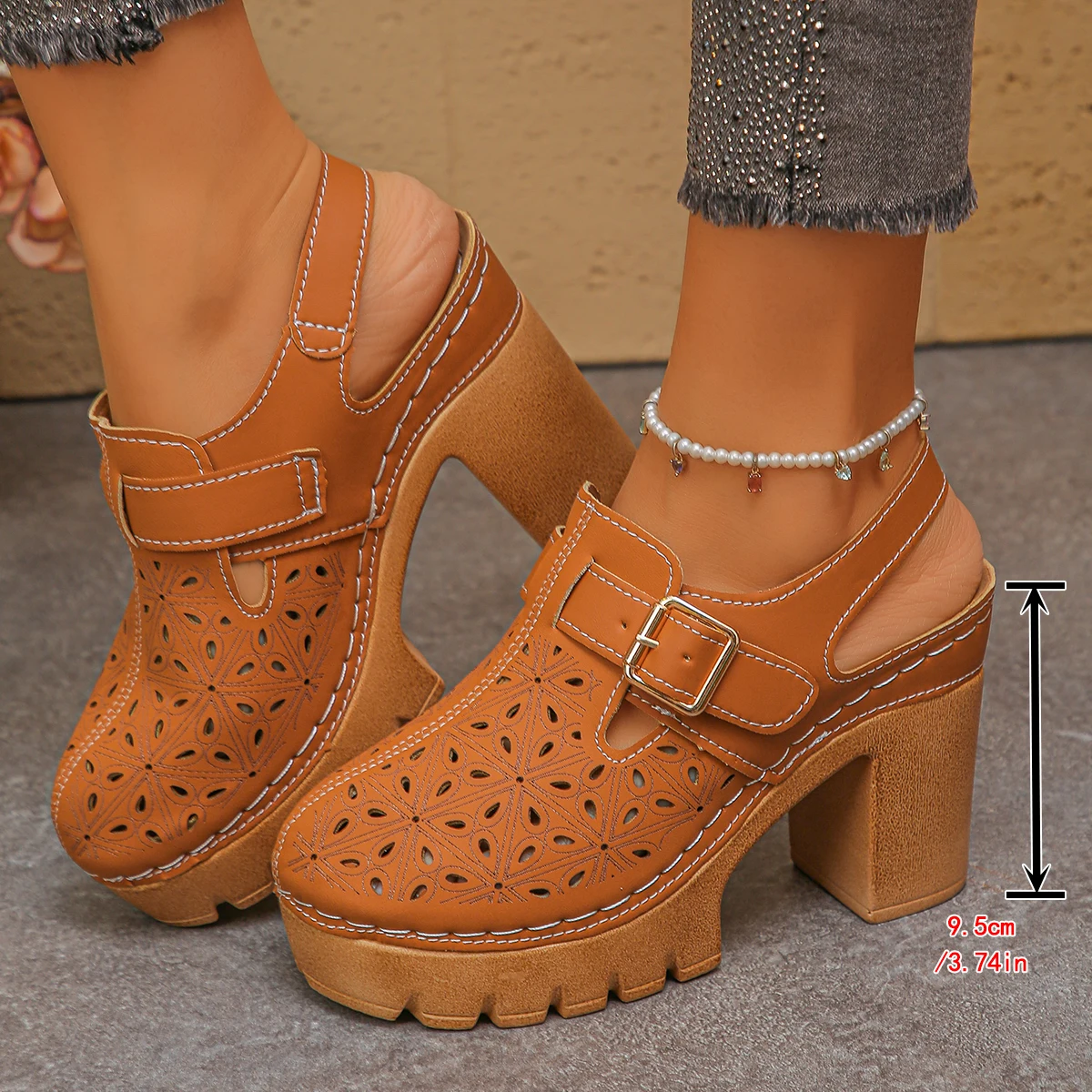 Large Size Women's Thick Heel  – обзор и цена Women Fashion Hats