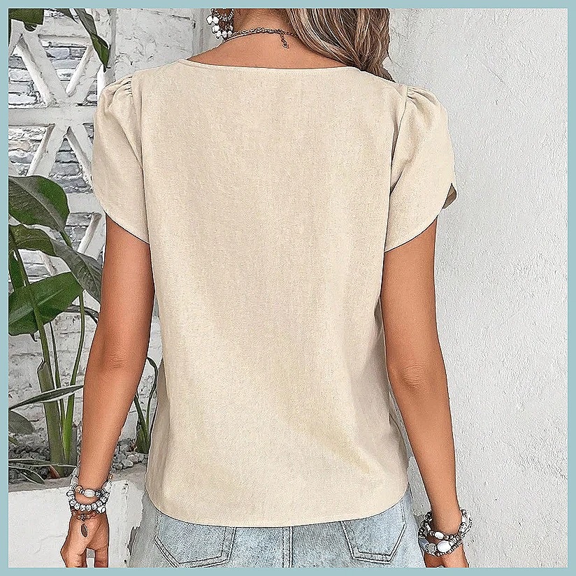 2024 Summer Vintage Solid Colo – обзор и цена Women Top Fashion