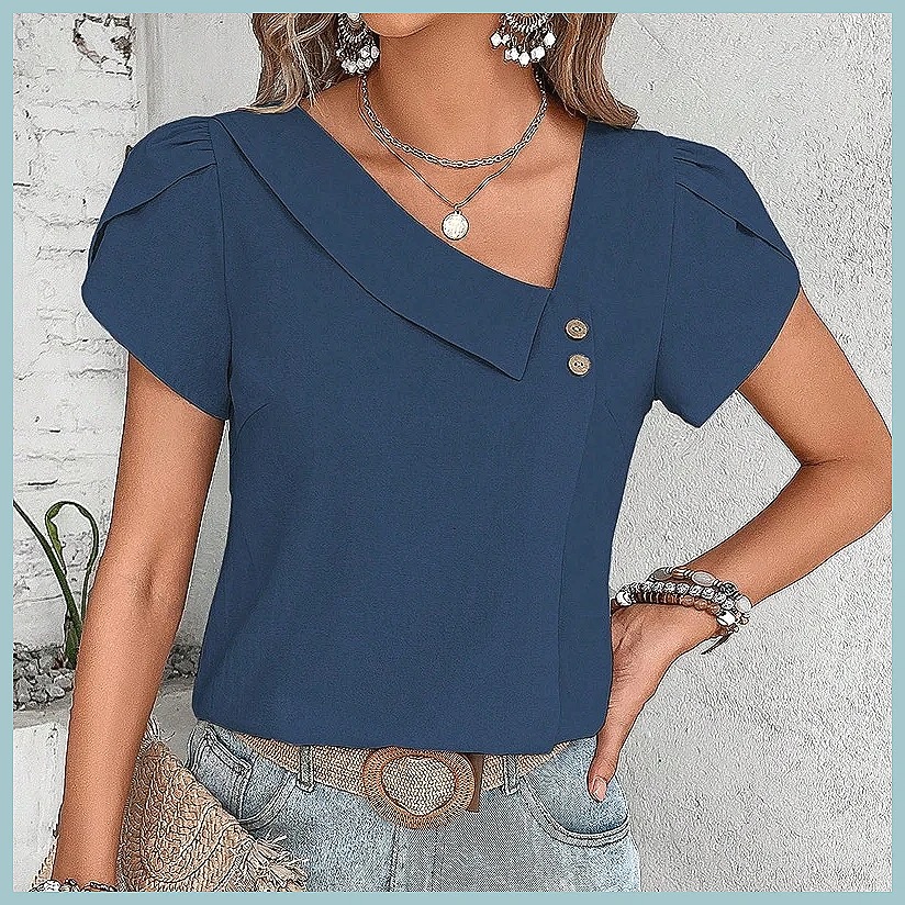 2024 Summer Vintage Solid Colo – обзор и цена Women Top Fashion