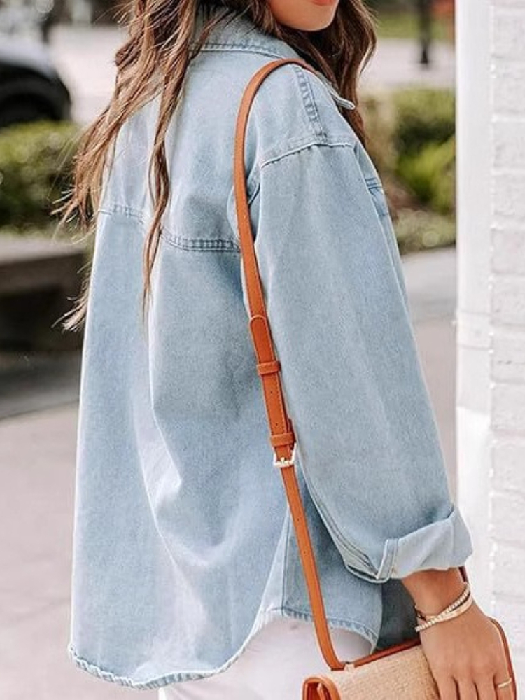 New Washed Loose Long-sleeved  – обзор и цена Women'S Fashion Denim Jacket